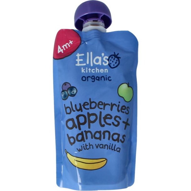 Ella's Kitchen Blueberries apples & bananas & vanille 4+ mnd bio (120 Gram)