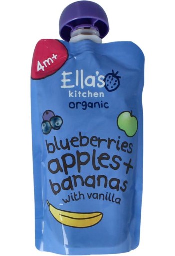 Ella's Kitchen Blueberries apples & bananas & vanille 4+ mnd bio (120 Gram)