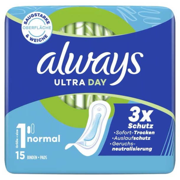 Always Maandverband ultra normaal 15 stuks