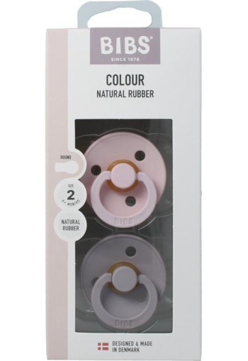 Bibs Fopspeen maat 2 blossom dusky lilac natural rubber (2 Stuks)