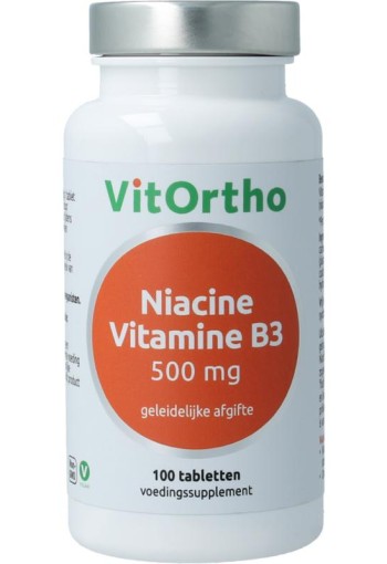 Vitortho Niacine Vitamine B3 (100 Tabletten)