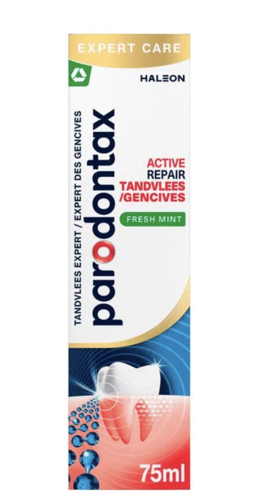 Parodontax Tandpasta active repair tandvlees fresh mint 75 Milliliter 3 stuks voor € 13,00