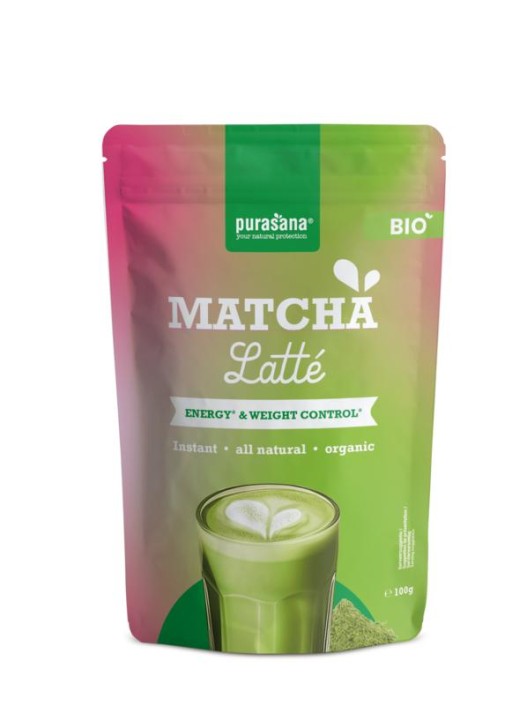 Purasana Instant matcha latte bio (100 Gram)