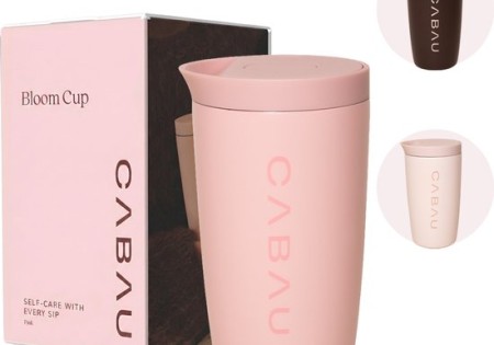 Cabau Bloom Cup - Koffiebeker To Go - Thermosbeker RVS - Roze / Pink
