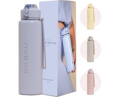 Cabau Bloom RVS Waterfles 870ml Blue