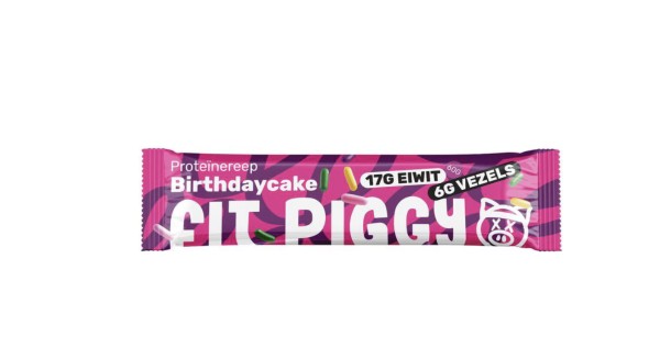 Fit Piggy eiwitreep Birthdaycake
