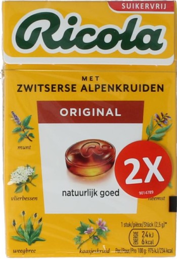 Ricola Original suikervrij duo pack (100 Gram)