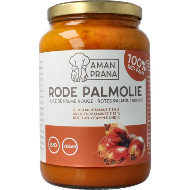 Amanprana Rode palm olie bio (1600 Milliliter)