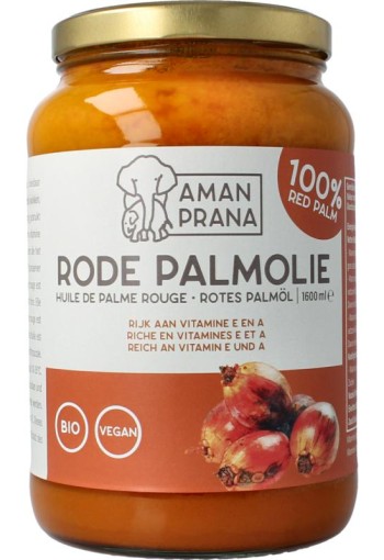 Amanprana Rode palm olie bio (1600 Milliliter)