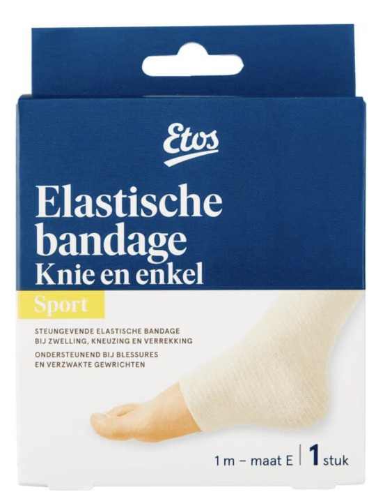 Etos Sport Elastische bandage Knie en enkel Wit