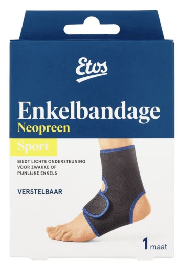 Etos Enkelbandage Zwart