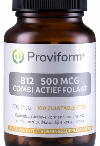 Proviform Vitamine B12 500mcg combi actief folaat (100 Zuigtabletten)
