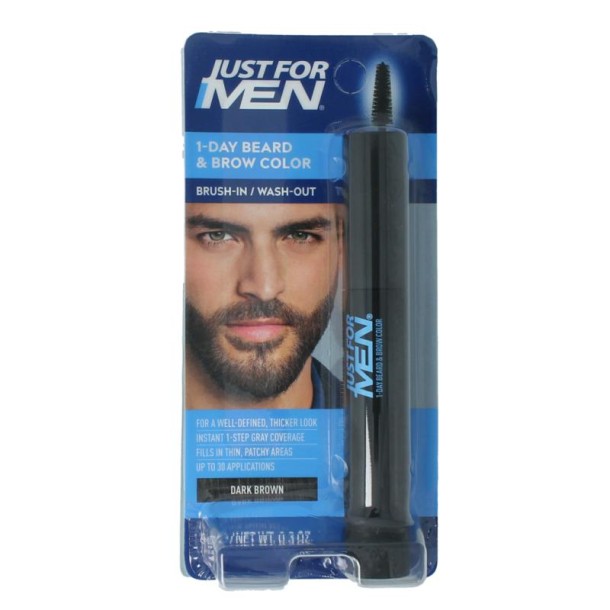 Just For Men Baard / wenkbrauw donker bruin (9 Milliliter)