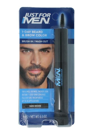Just For Men Baard / wenkbrauw donker bruin (9 Milliliter)