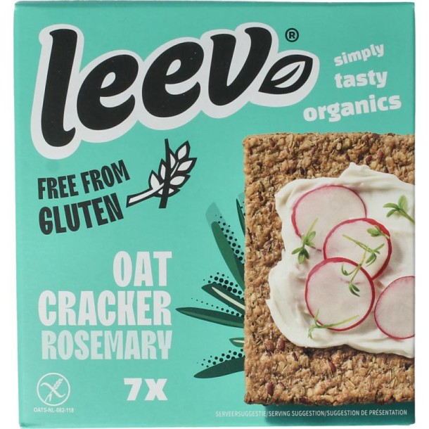 Leev Havercracker rozemarijn free from gluten bio (100 Gram)
