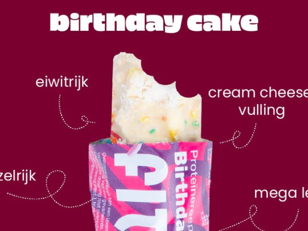 Fit Piggy eiwitreep Birthdaycake