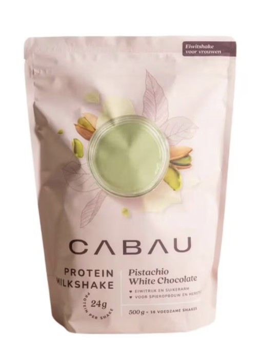 Cabau protein milkshake pistache white chocolate 500 gram