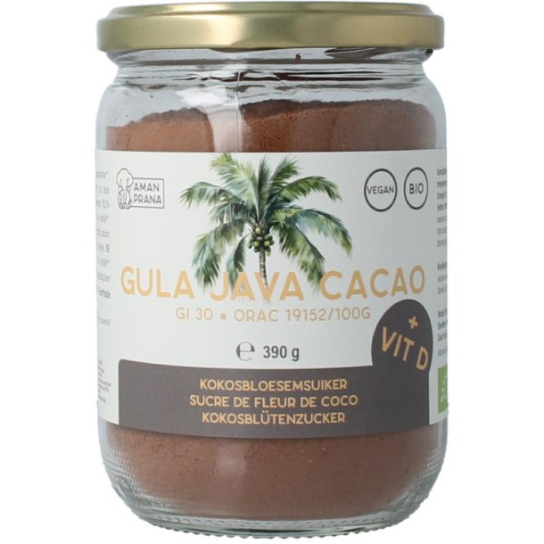 Amanprana Gula java cacao met vitamine D (390 Gram)