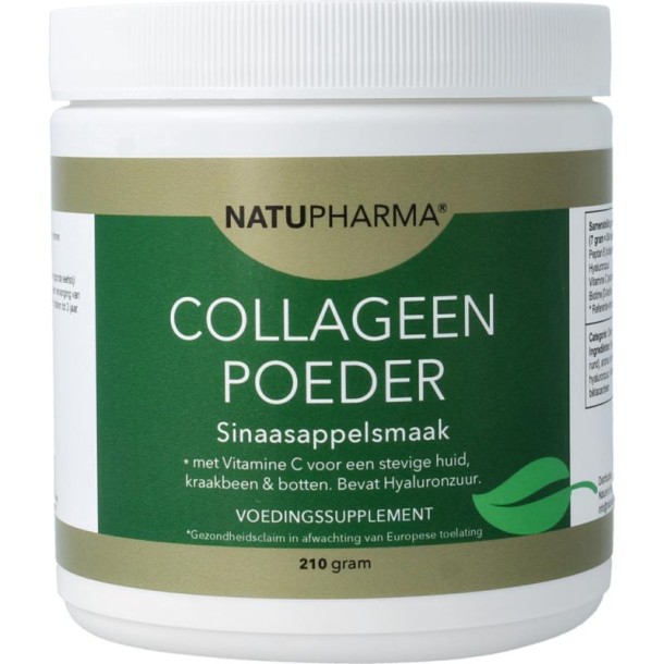 Natupharma Collageen poeder sinaasappelsmaak (210 Gram)
