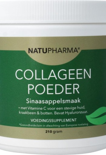 Natupharma Collageen poeder sinaasappelsmaak (210 Gram)