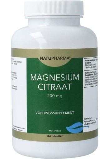 Natupharma Magnesium citraat 200mg (100 Tabletten)