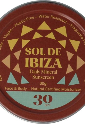 Sol de Ibiza Zonnebrandcreme SPF30 mini bio (30 Gram)
