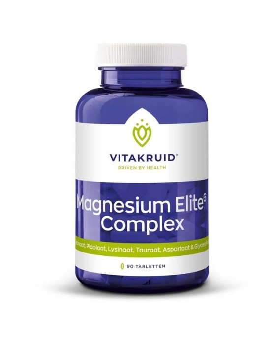 Vitakruid Magnesium elite6 complex oa lysinaat & pidolaat (90 Tabletten)