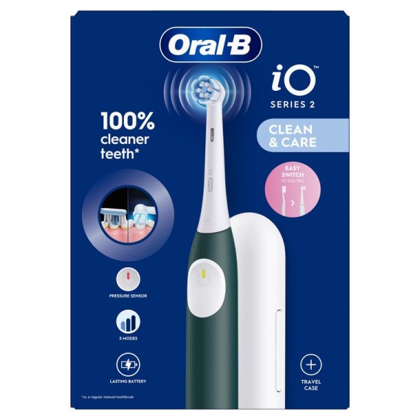 Oral B Elektr tandenborstel iO2 forest green + reisetui (1 Stuks)