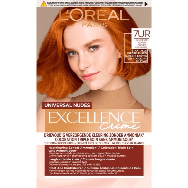 L'Oréal Paris Excellence Universal Nudes Permanente Haarverf 7UR Koperrood