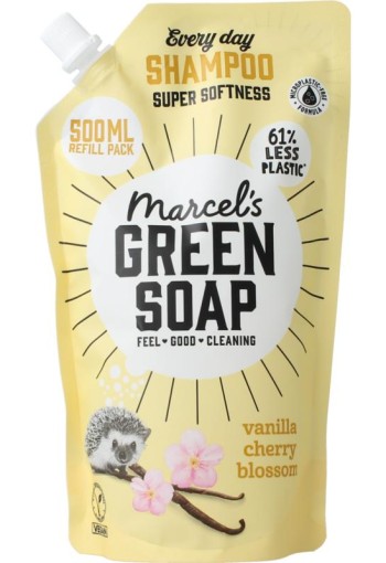Marcel's GR Soap Shampoo vanille & kersenbloesem navulling (500 Milliliter)