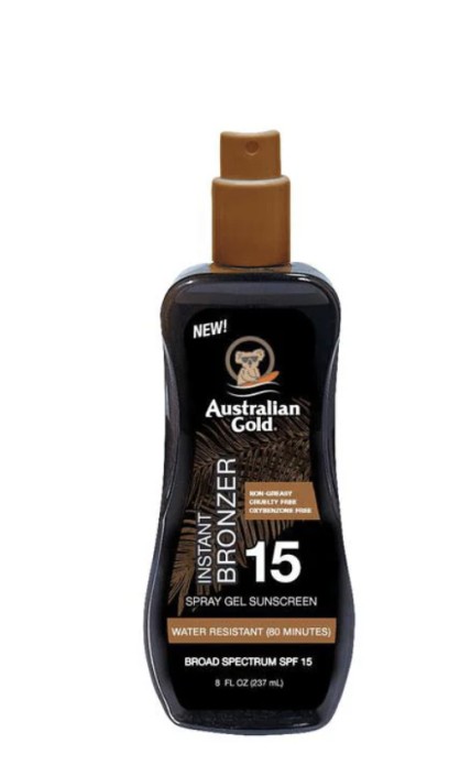 Australian Gold Instant Bronzer Zonnebrand Spray Gel SPF15 237 ML
