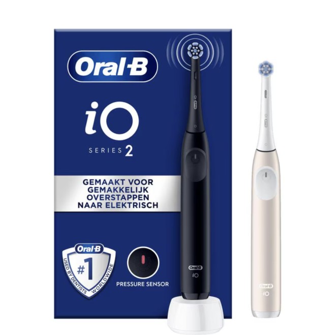 Oral B Elektrische tandenborstels IO2 duo black/pink (2 Stuks)
