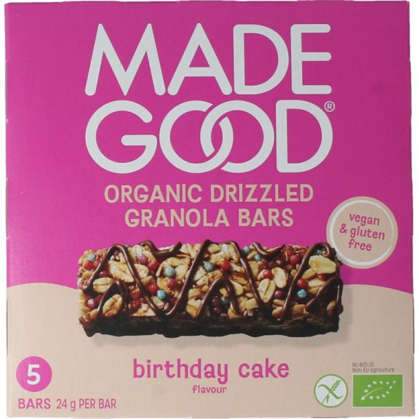 Madegood Granola bar birthday cake bio (5 Stuks)