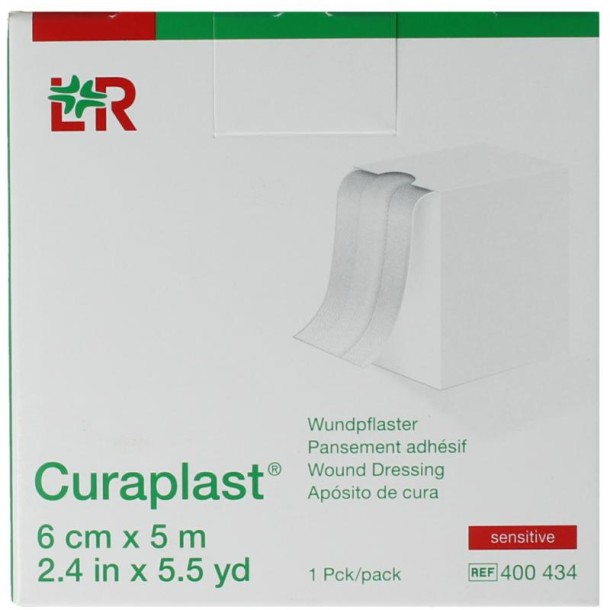 Curaplast Sensitive wondpleister 6cm x 5m (1 Rol)