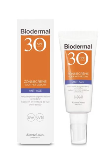 Biodermal Anti Age SPF30 Zonnecrème voor je Gezicht