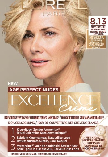 L'Oréal Paris Excellence Crème Age Perfect Nudes 8.13 Beige Blond