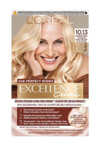 L'Oréal Paris Excellence Crème Age Perfect Nudes 10.13 Extra Lichtblond