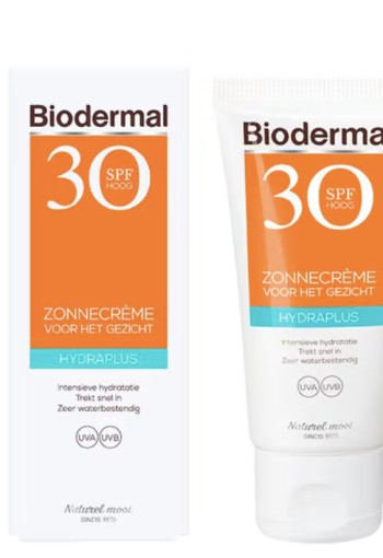 Biodermal Hydraplus SPF30 Zonnecrème voor het Gezicht