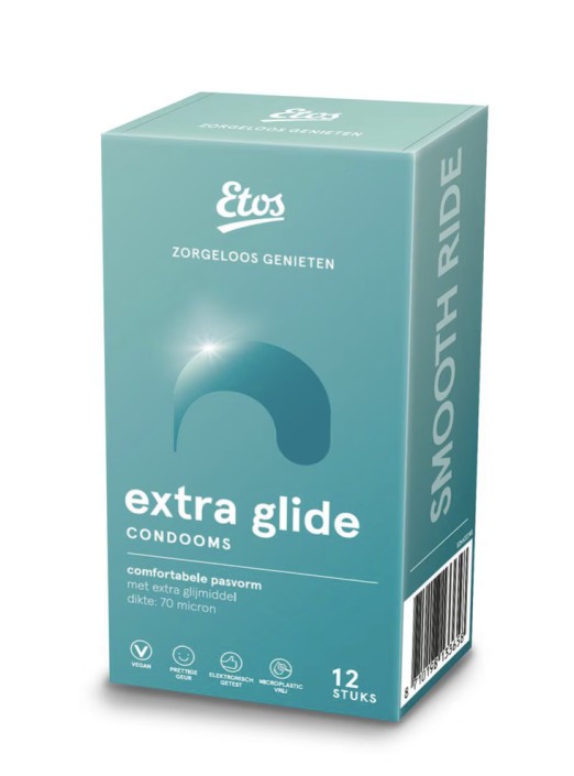Etos Condooms Extra Glijmiddel 12 stuks