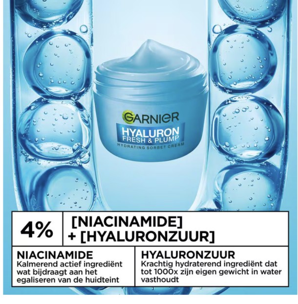 Garnier Hyaluron Fresh & Plump Hydraterende Sorbet Creme 85 M