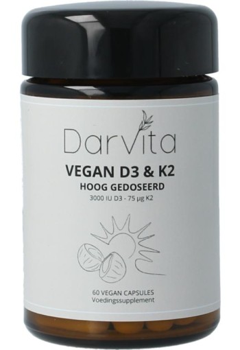 Darvita D3 K2 3000 IU mct poeder (60 Capsules)