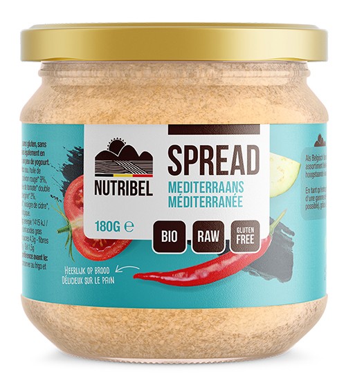 Nutribel Mediterraans spread glutenvrij bio (190 Milliliter)