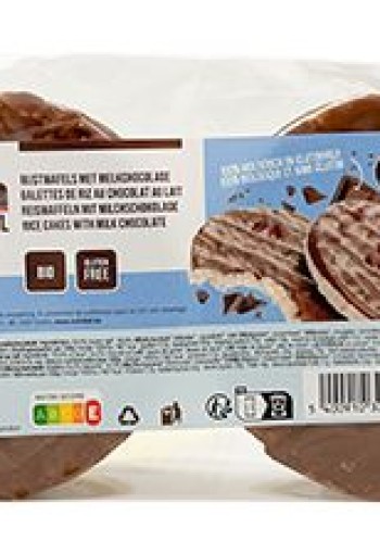 Nutribel Rijstwafels melkchocolade bio (100 Gram)