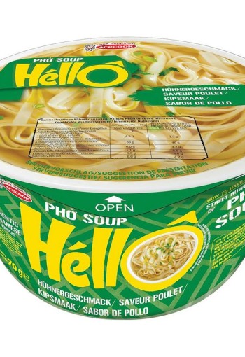 Hello Pho Instant pho soep kipsmaak glutenvrij (70 Gram)