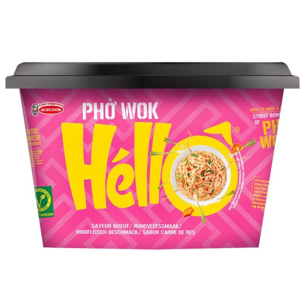 Hello Pho Instant pho wok rundvleessmaak glutenvrij (76 Gram)