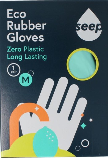 Seep Handschoen fairtrade rubber composteerbaar mt M (1 paar)