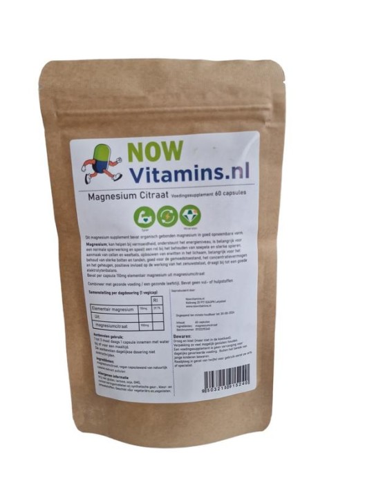 Nowvitamins.nl Magnesium citraat (60 Capsules)