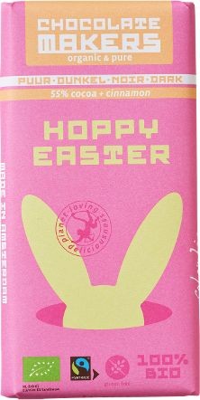 Chocolatemakers Hoppy easter puur bio (80 Gram)