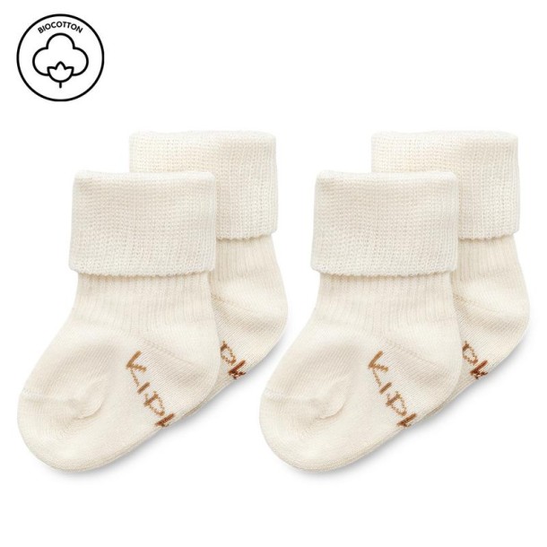 KipKep Blijf baby sokjes newborn/ prematuur offwhite/wit (1 paar)