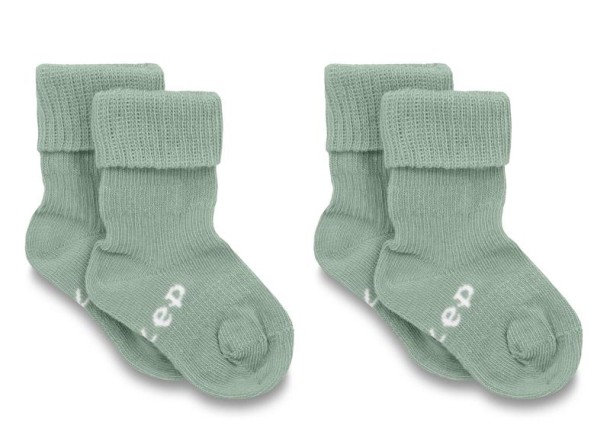KipKep Blijf baby sokjes 0-6 mnd pale green/groen (2 paar)